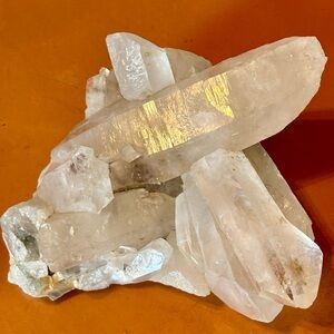 ✨ Brazilian Clear Quartz Cluster – Natural Terminated Points with Rainbows ✨